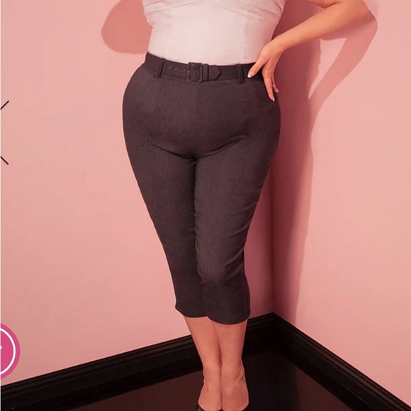 Vixen by Micheline Pitt Pants - Vixen by Micheline Pitt faux denim Capris